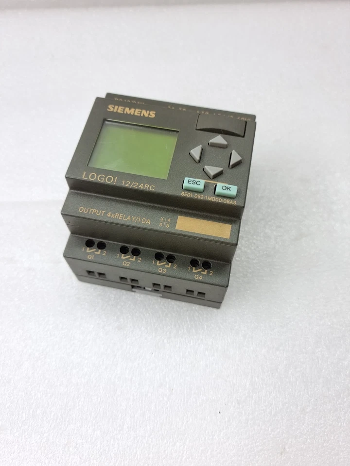 USED WORKING SIEMENS LOGO 6ED1052-1MD00-0BA6 12/24RC 12/24VDC